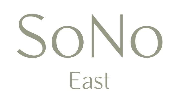 A logo with the text "Sono" in a large font and "East" in a smaller font below it.